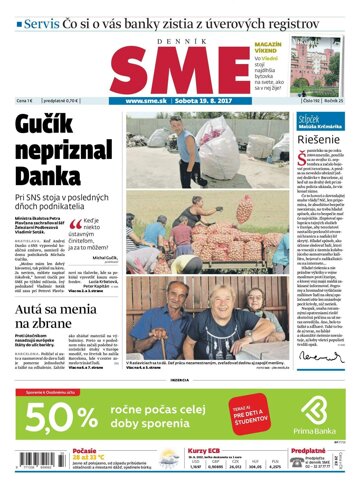 Obálka e-magazínu SME 19.8.2017