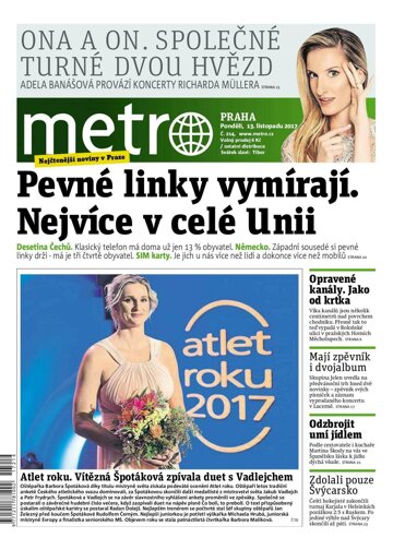 Obálka e-magazínu deník METRO 13.11.2017