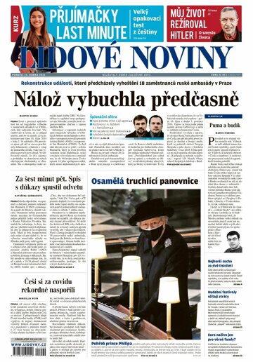 Obálka e-magazínu Lidové noviny 19.4.2021