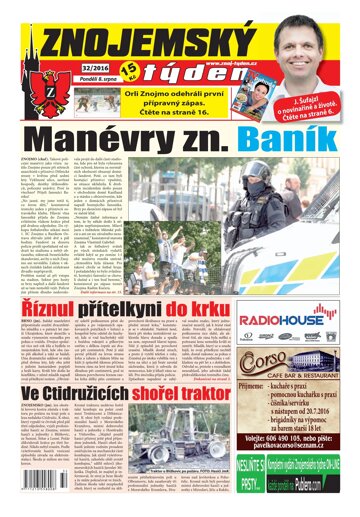 Obálka e-magazínu Znojemský týden 32/2016