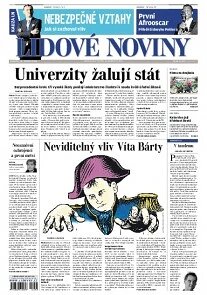 Obálka e-magazínu Lidové noviny 14.4.2014