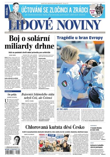 Obálka e-magazínu Lidové noviny 20.4.2015