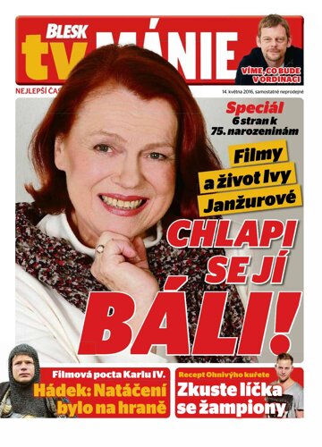 Obálka e-magazínu Blesk Tv manie 14.5.2016