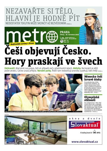 Obálka e-magazínu deník METRO 26.7.2016