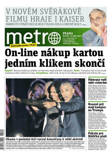 Obálka e-magazínu deník METRO 12.1.2017