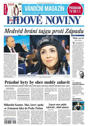 Obálka e-magazínu Lidové noviny 19.12.2014