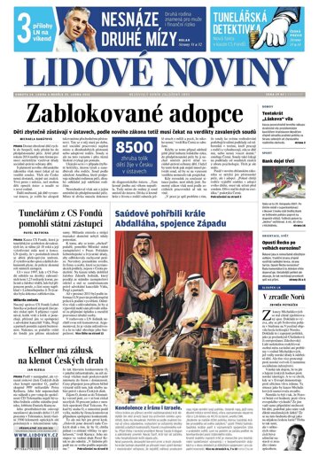 Obálka e-magazínu Lidové noviny 24.1.2015