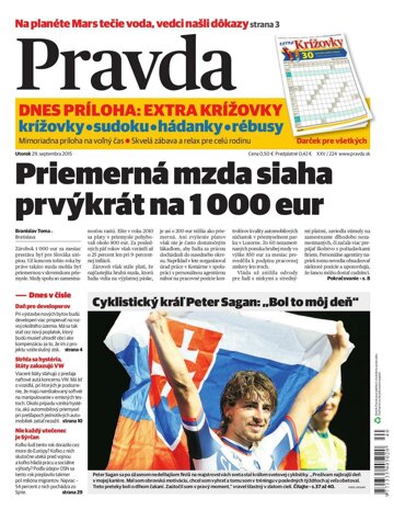 Obálka e-magazínu Pravda 29. 9. 2015