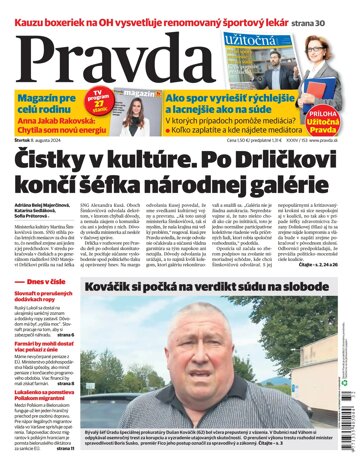 Obálka e-magazínu Pravda 8. 8. 2024