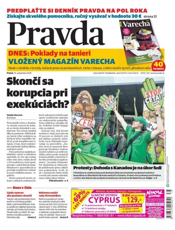 Obálka e-magazínu Pravda 23.9.2016