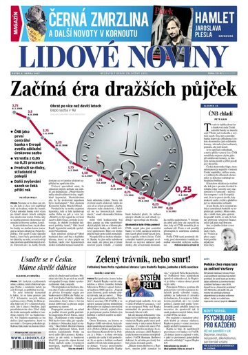 Obálka e-magazínu Lidové noviny 4.8.2017