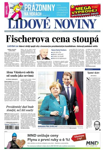 Obálka e-magazínu Lidové noviny 18.1.2018