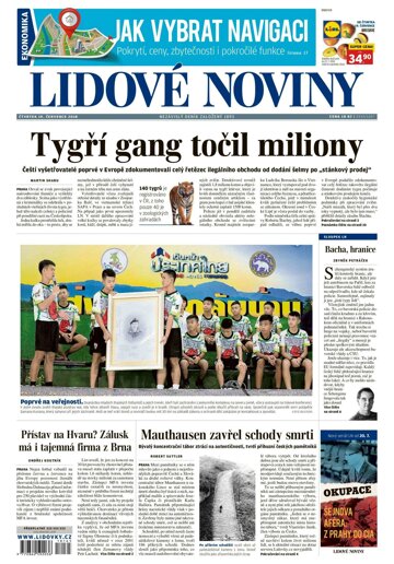 Obálka e-magazínu Lidové noviny 19.7.2018