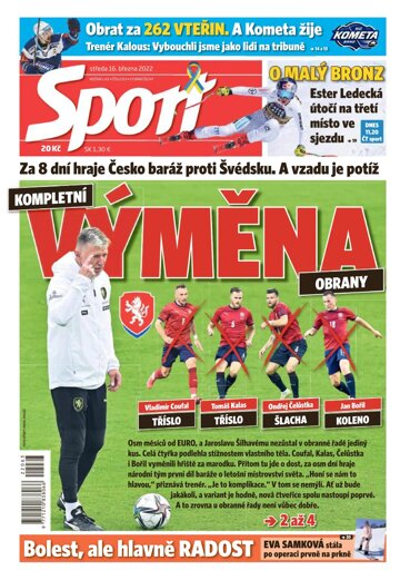 Obálka e-magazínu Sport 16.3.2022