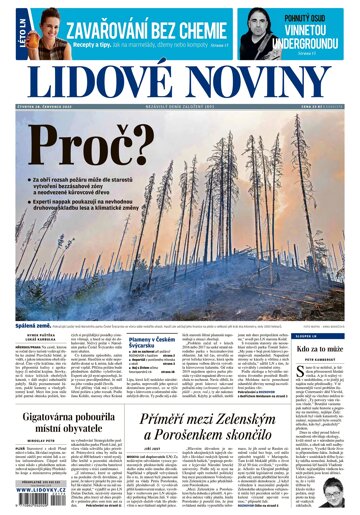 Obálka e-magazínu Lidové noviny 28.7.2022