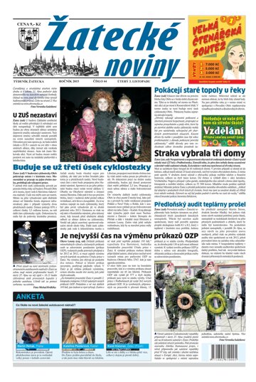 Obálka e-magazínu Žatecké noviny 44/2015