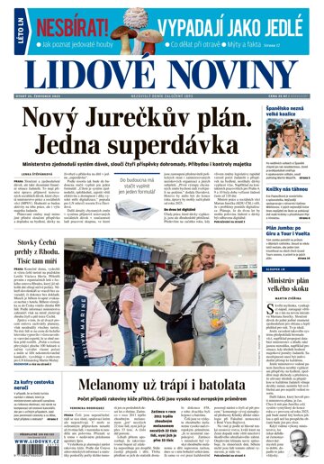 Obálka e-magazínu Lidové noviny 25.7.2023