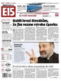 Obálka e-magazínu E15 14.3.2014