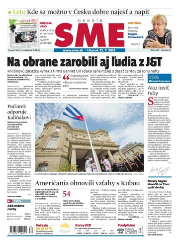 Obálka e-magazínu SME 21.7.2015