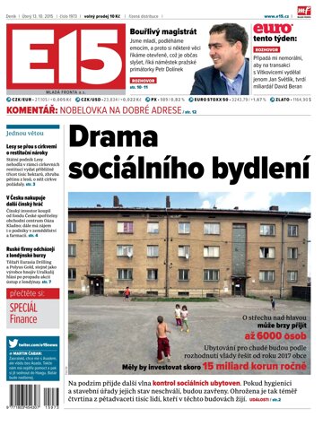 Obálka e-magazínu E15 13.10.2015