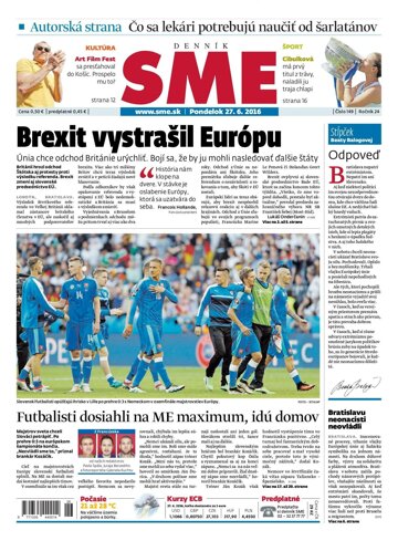 Obálka e-magazínu SME 27.6.2016