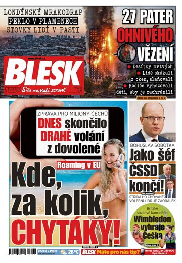 Obálka e-magazínu Blesk 15.6.2017