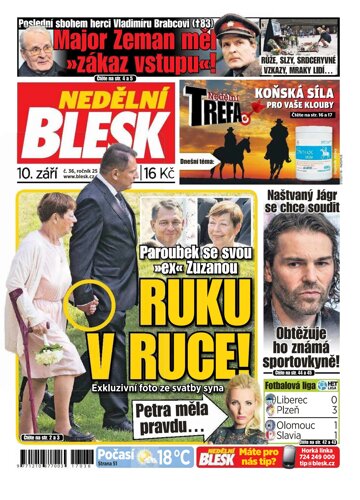 Obálka e-magazínu Nedělní Blesk 10.9.2017