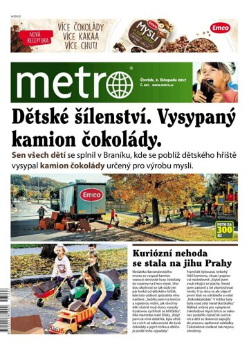 Obálka e-magazínu deník METRO 2.11.2017