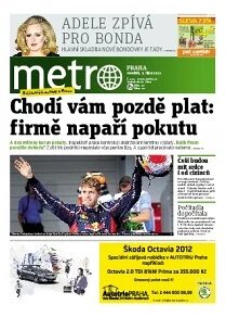 Obálka e-magazínu deník METRO 8.10.2012