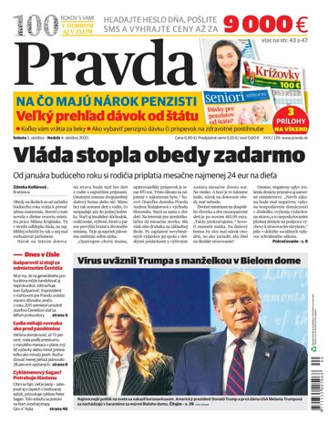 Obálka e-magazínu Pravda 3. 10. 2020