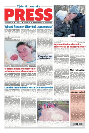 Obálka e-magazínu Lounský press 1/2015