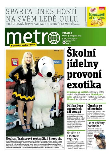 Obálka e-magazínu deník METRO 3.11.2015