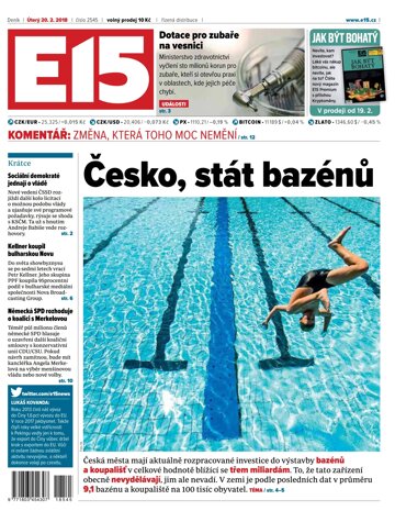 Obálka e-magazínu E15 20.2.2018