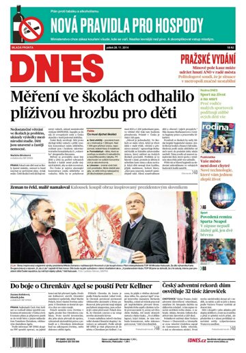 Obálka e-magazínu MF Dnes 28.11.2014