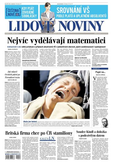 Obálka e-magazínu Lidové noviny 17.2.2015