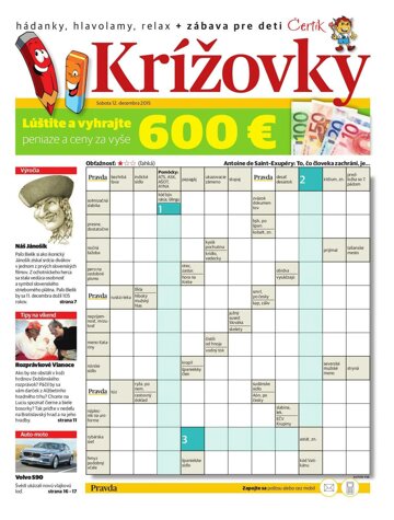 Obálka e-magazínu Krížovky 12. 12. 2015