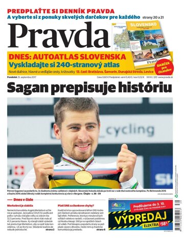 Obálka e-magazínu Pravda 25.9.2017