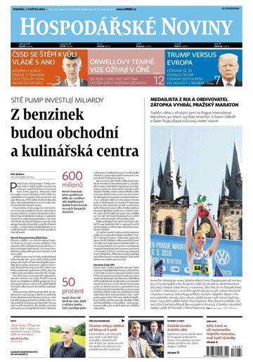 Obálka e-magazínu Hospodářské noviny 087 - 7.5.2018