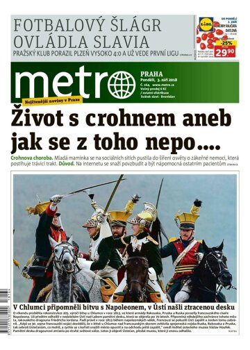 Obálka e-magazínu deník METRO 3.9.2018