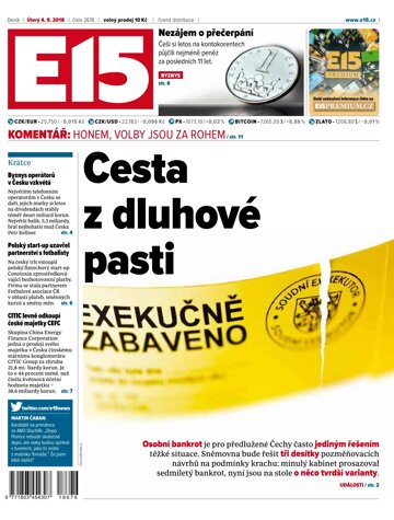 Obálka e-magazínu E15 4.9.2018