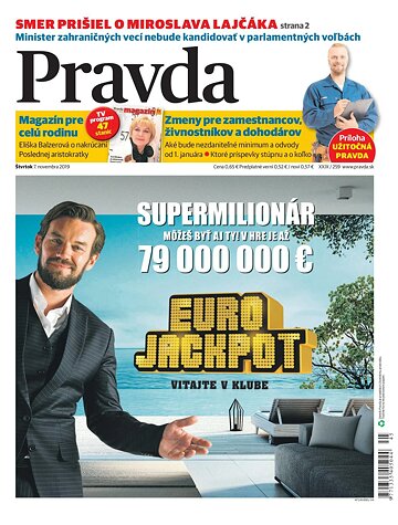 Obálka e-magazínu Pravda 7. 11. 2019