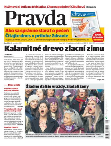 Obálka e-magazínu Pravda 25. 11. 2019