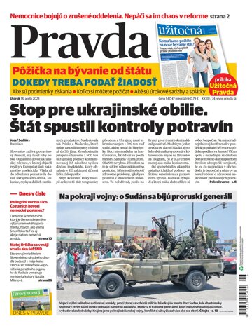 Obálka e-magazínu Pravda 18. 4. 2023