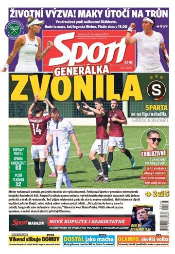 Obálka e-magazínu Sport 15.7.2023