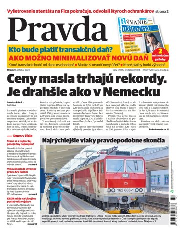 Obálka e-magazínu Pravda 16. 10. 2024