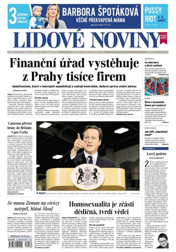 Obálka e-magazínu Lidové noviny 29.11.2014