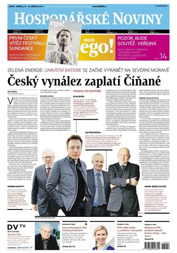 Obálka e-magazínu Hospodářské noviny 050 - 11.3.2016