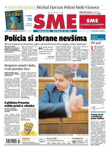 Obálka e-magazínu SME 14.12.2017