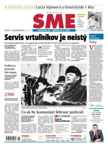 Obálka e-magazínu SME 24.2.2018