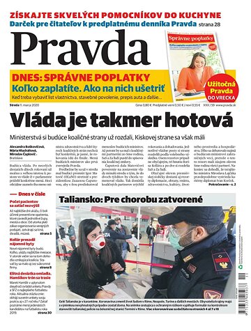 Obálka e-magazínu Pravda 11. 3. 2020